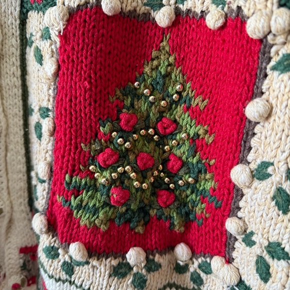 Vintage Heirloom Collectibles Embellished Christmas Sweater - M - 1999 - Picture 6 of 7